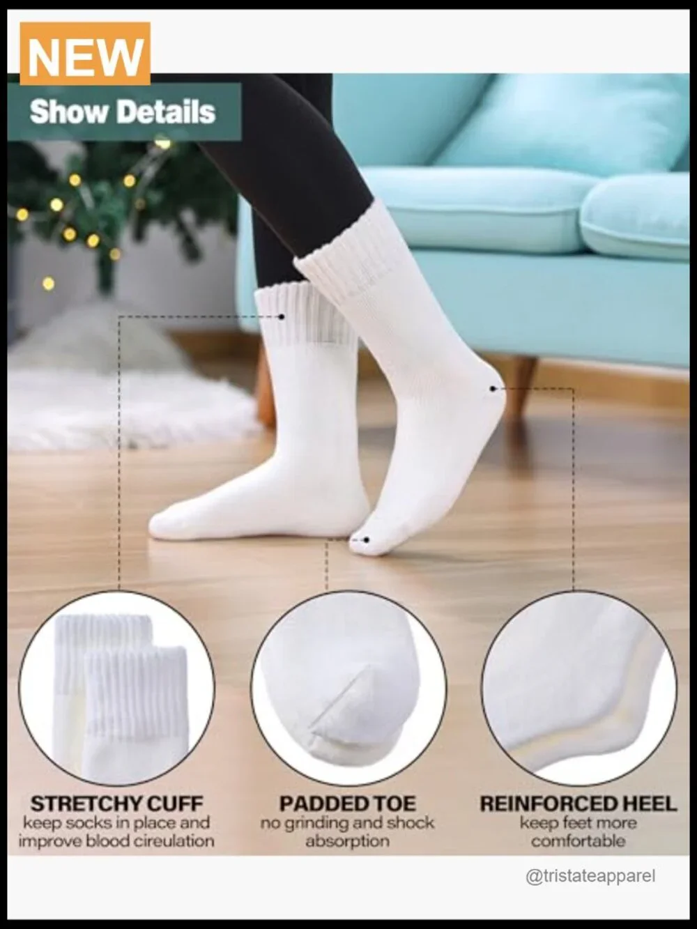 Thermal Winter Socks Extra Thick Insulated Crew Ski Boot Socks for Cold Weather